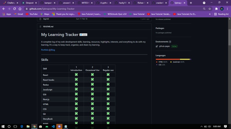 Track your Learning – screenshot 1