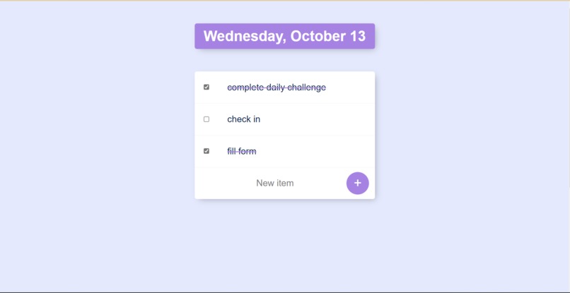 Todo WebApp – screenshot 1