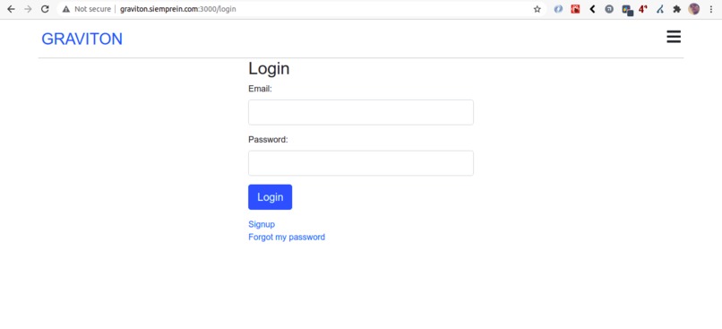 Graviton WebApp – screenshot 1