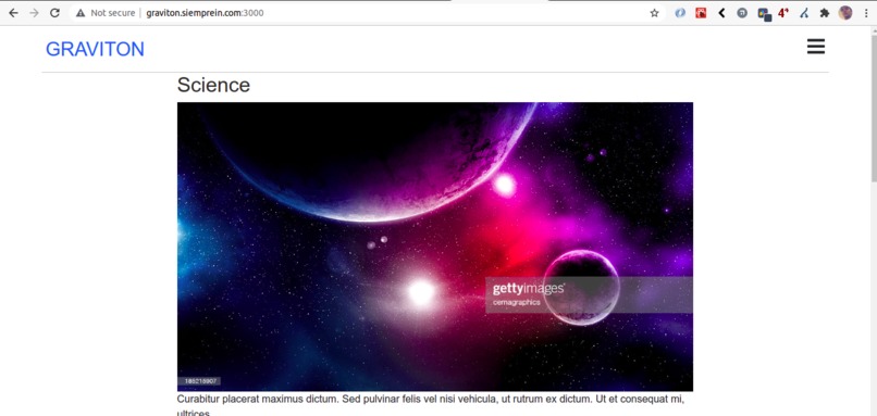 Graviton WebApp – screenshot 2