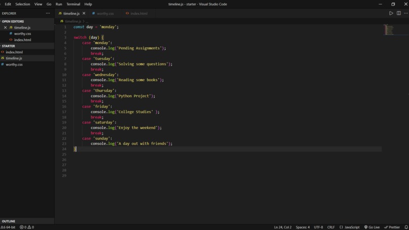 Learning a new programming language – screenshot 1