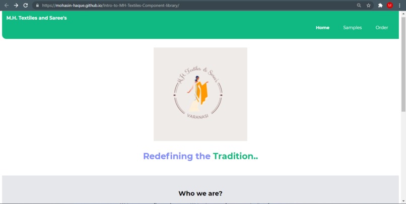 Brand Concept for M.H. Textiles and Saree's – screenshot 1