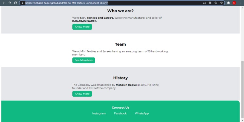 Brand Concept for M.H. Textiles and Saree's – screenshot 2