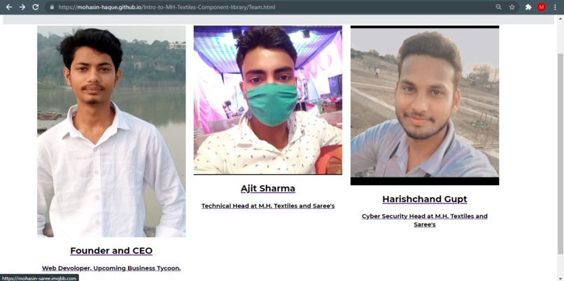 Brand Concept for M.H. Textiles and Saree's – screenshot 3