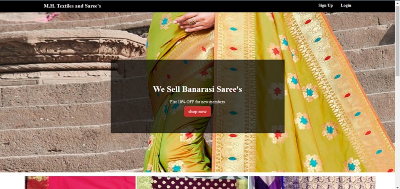 Brand Concept for M.H. Textiles and Saree's – screenshot 4