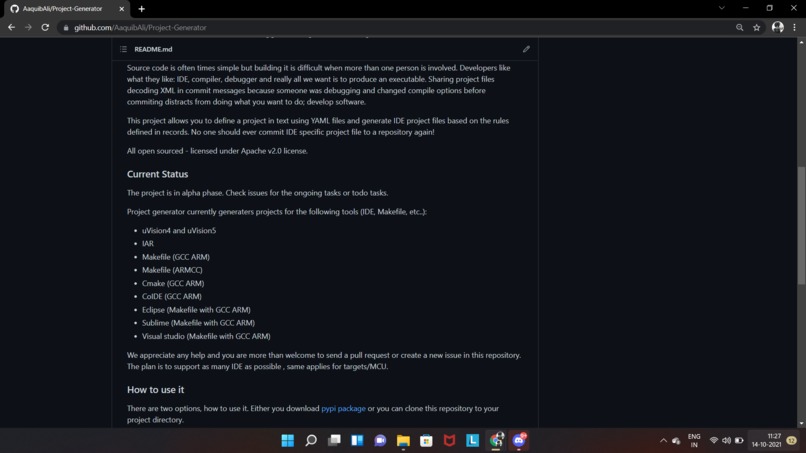 Project Generator  – screenshot 2