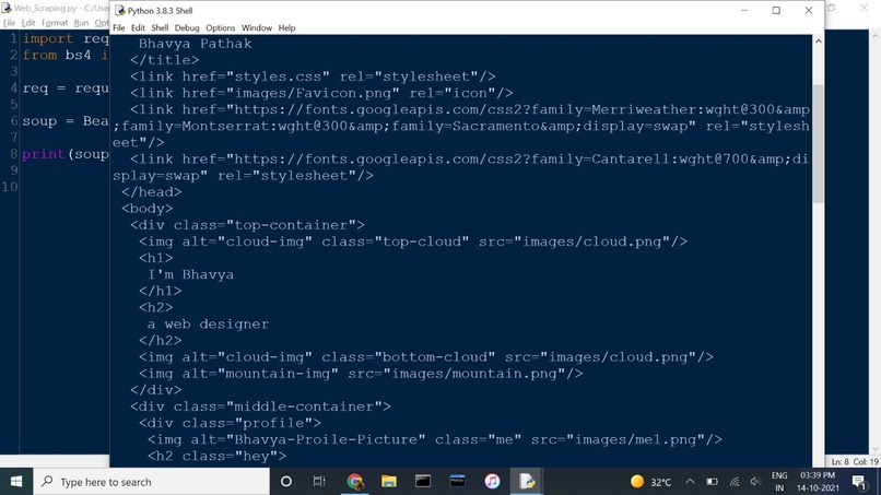 Web Scraping – screenshot 1