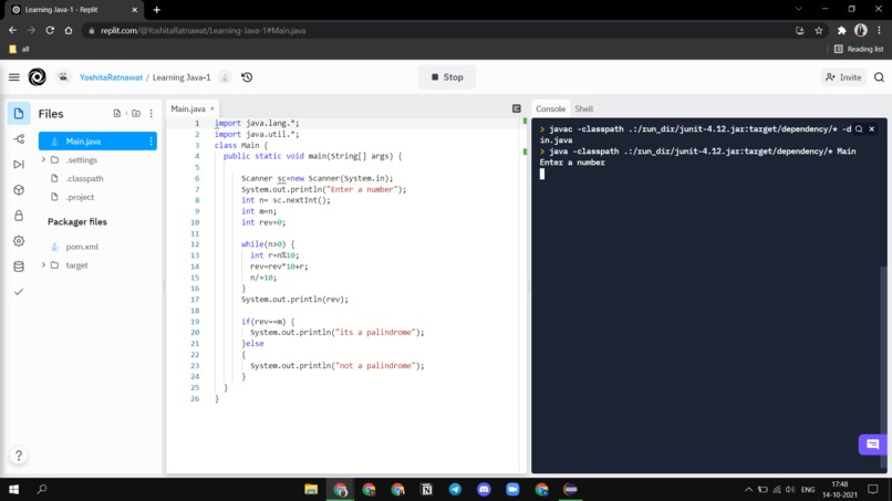 Learning Java – screenshot 2