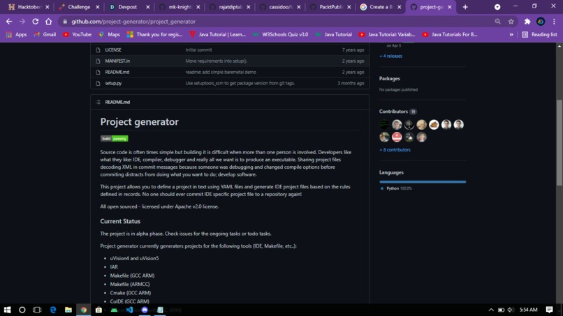 Project Generator – screenshot 1