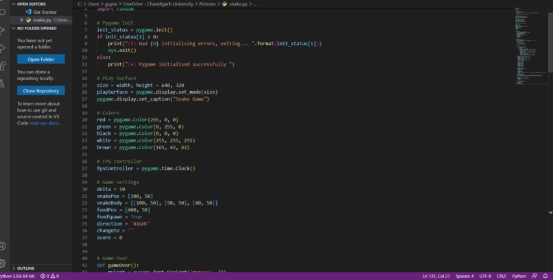 Snake game – screenshot 2