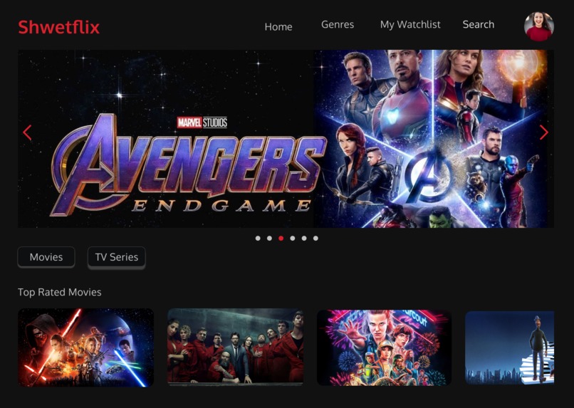 UI-UX Shwetflix – screenshot 1