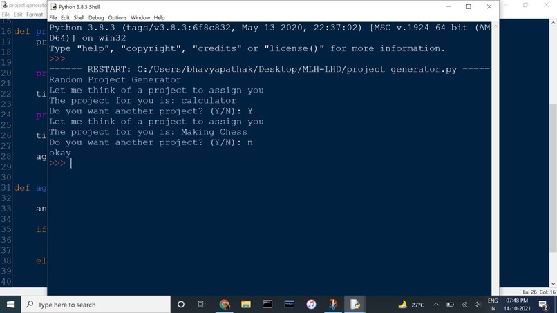 Project Generator – screenshot 1