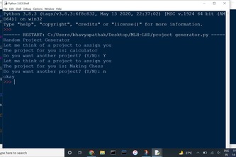Project Generator Devpost