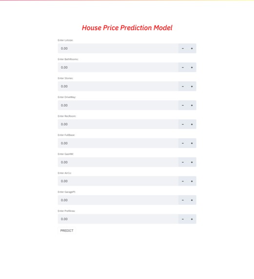 House Price Prediction – screenshot 1