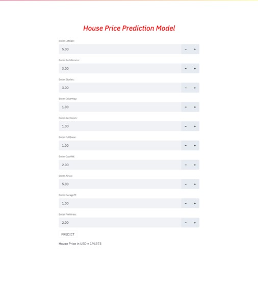 House Price Prediction – screenshot 2