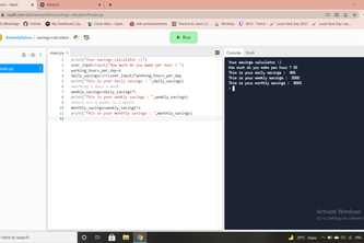 Python savings calculator | Devpost