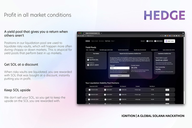 Hedge Finance  – screenshot 2
