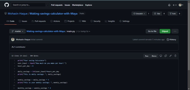Savings Calculator – screenshot 2
