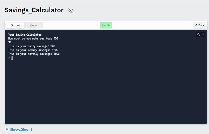 Savings Calculator – screenshot 1