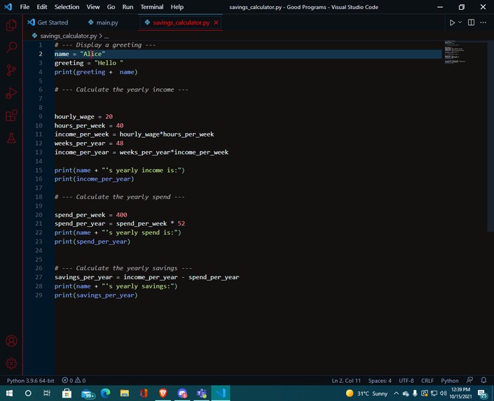 Savings Calculator – screenshot 1