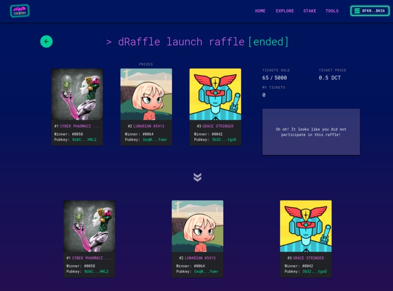 dRaffle Luck Club – screenshot 8