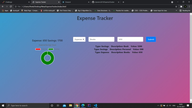 Expense Tracker – screenshot 1