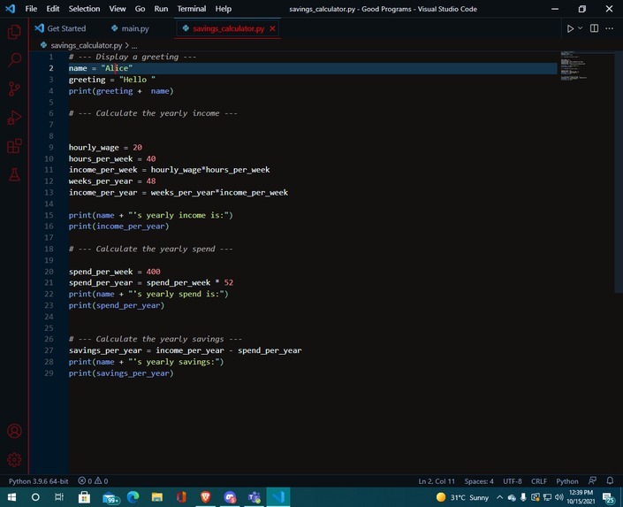 Savings Calculator – screenshot 1