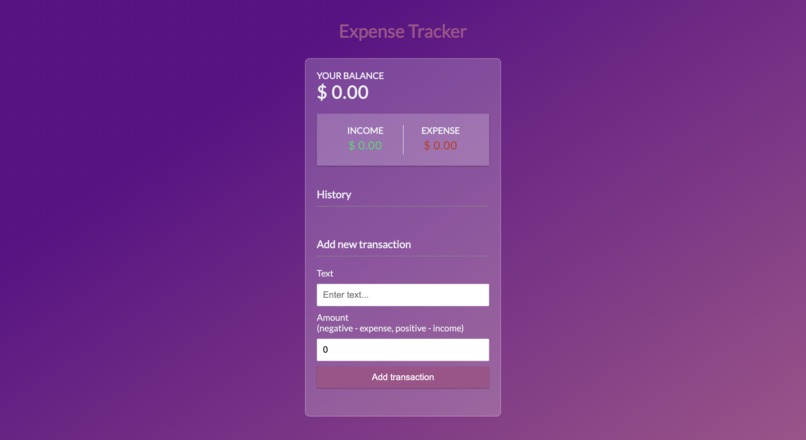 Expense Tracker – screenshot 1