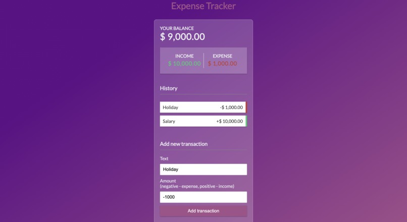 Expense Tracker – screenshot 2