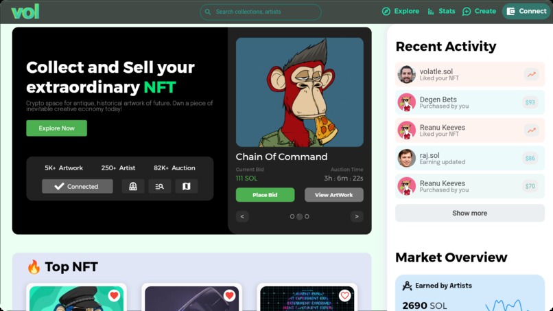 Volatile Market - Innovative NFT Marketplace – screenshot 1