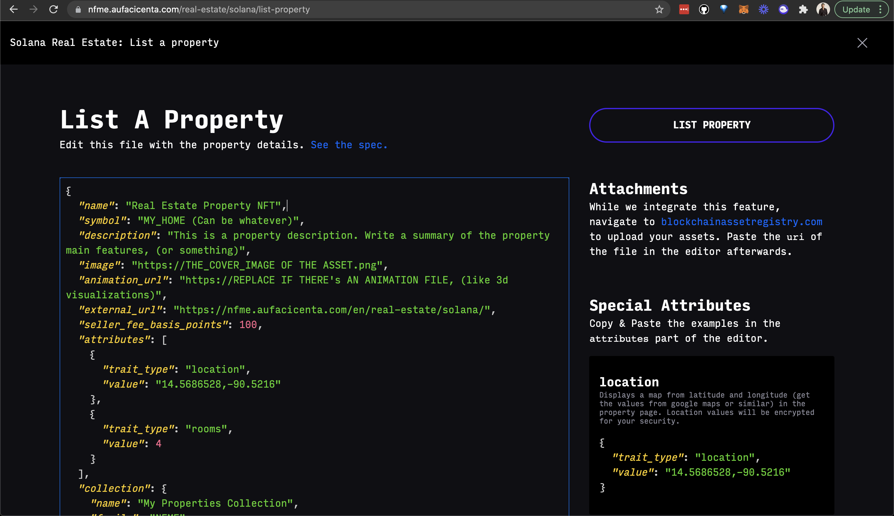 Non Fungible Me Real Estate Devpost