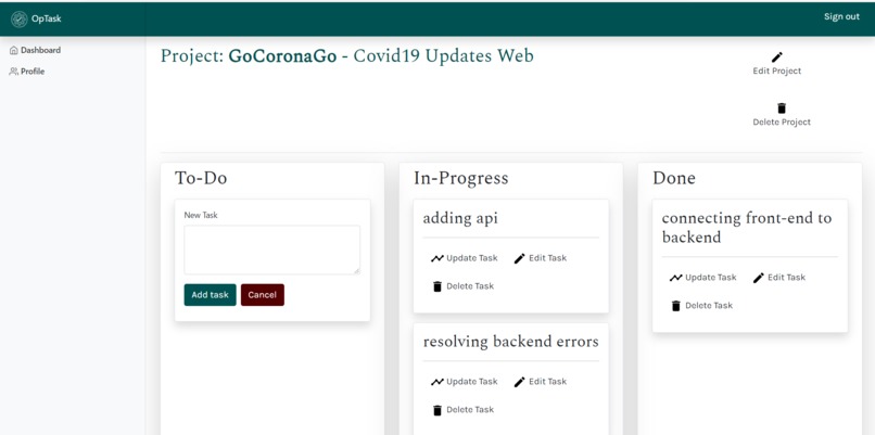 OpTask – screenshot 3