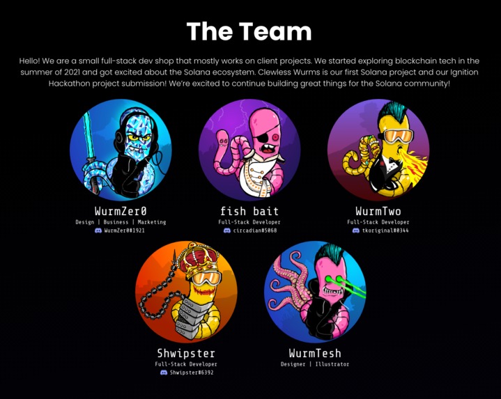 Clewless Wurms NFT Creator – screenshot 1