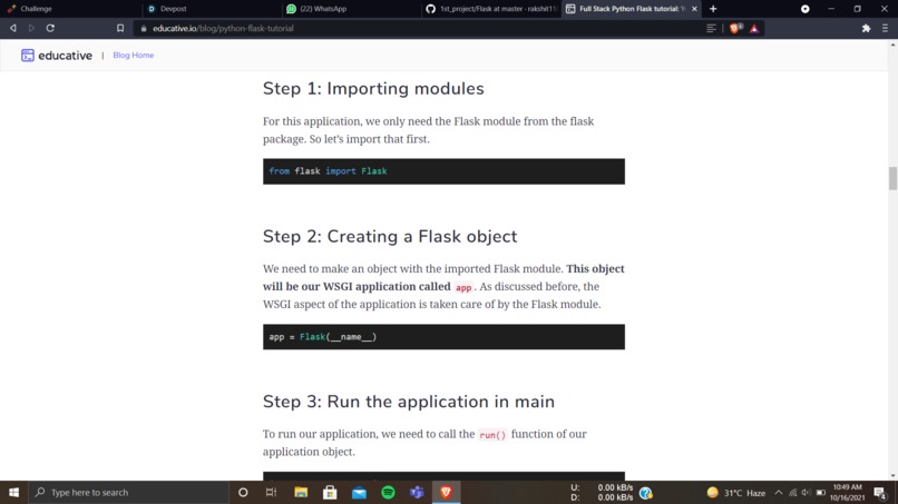 Learn how to use Flask – screenshot 3