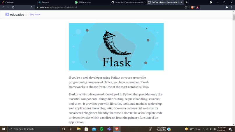 Learn how to use Flask – screenshot 5