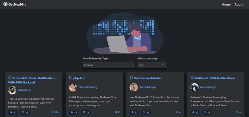 GetNextGit – screenshot 1