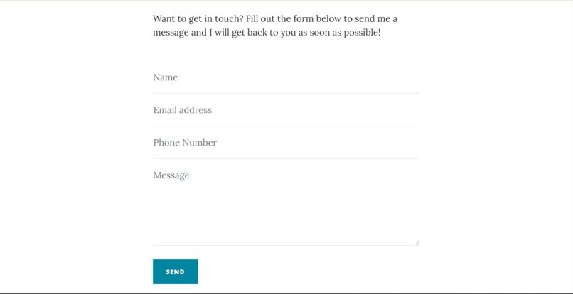 Contact Form – screenshot 1