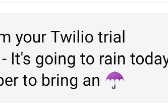 Rain alert