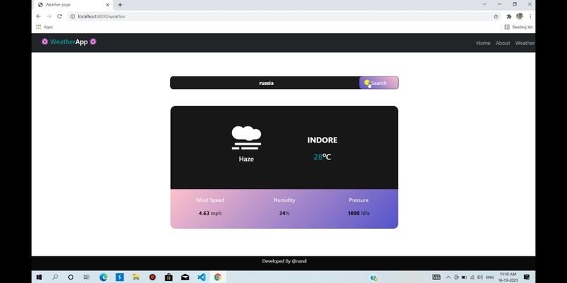 WeatherApp – screenshot 1