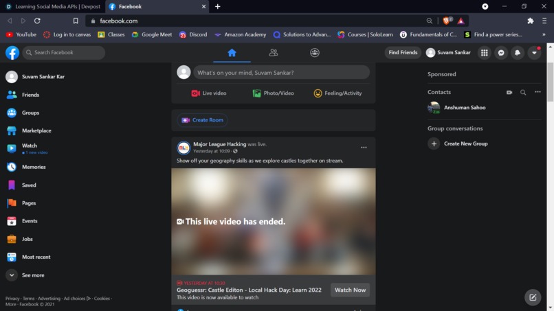 Social Media APIs – screenshot 1