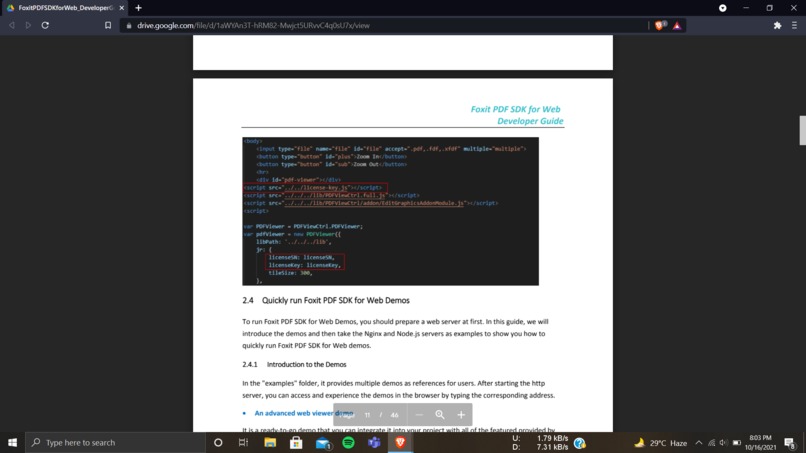Use the Foxit Web SDK to create a PDF Link Generator – screenshot 2