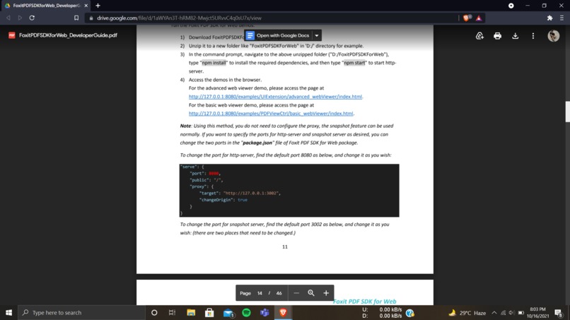 Use the Foxit Web SDK to create a PDF Link Generator – screenshot 5