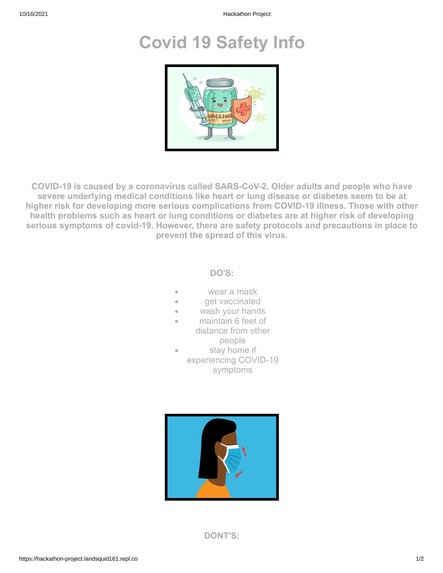covid 19 safety  – screenshot 1