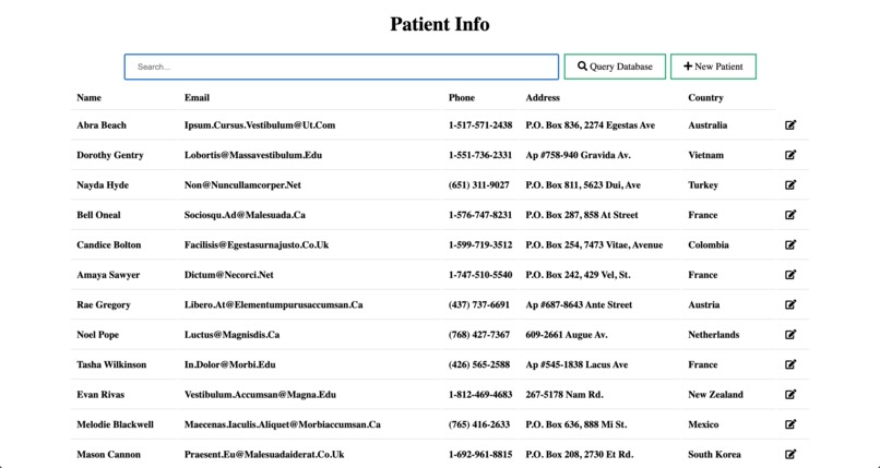 Patient Database for Health Facilities – screenshot 1