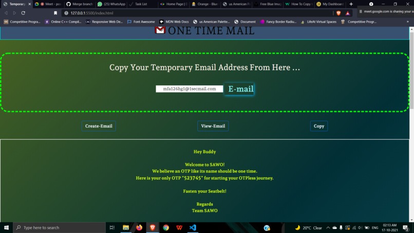 One Time Mail – screenshot 2