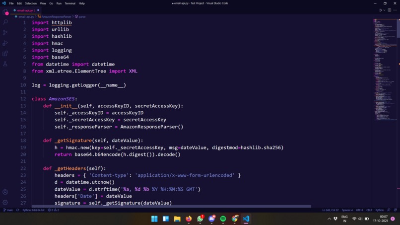Email API – screenshot 1