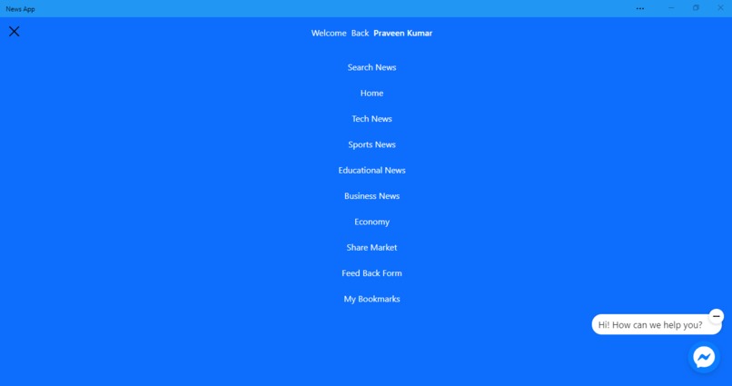 News App – screenshot 1