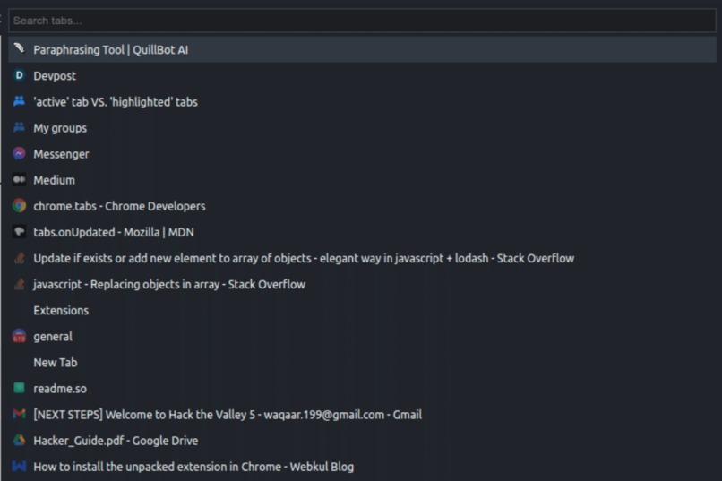 Chrome Tab Switcher – screenshot 2