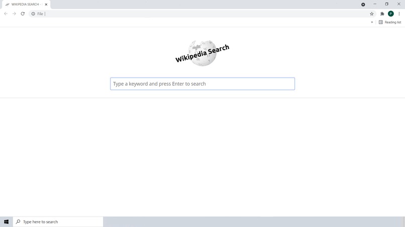 Wikipedia Search – screenshot 2