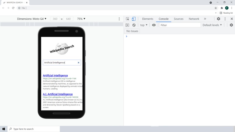 Wikipedia Search – screenshot 5